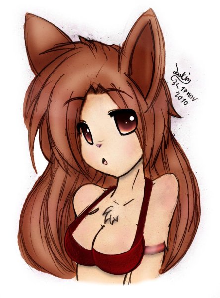 Аниме девушка Белочка