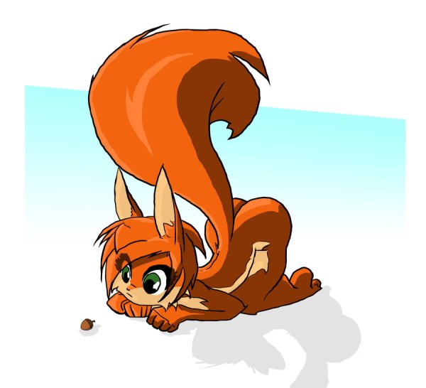 Белка аниме арт