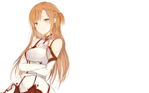 Асуна Юки на белом фоне