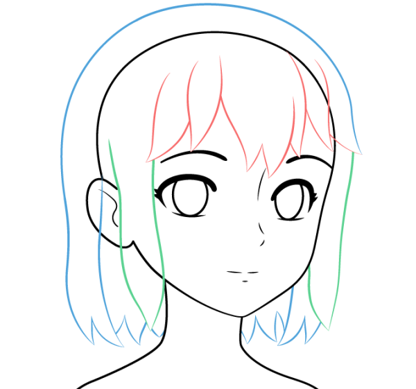 Голова аниме девочки