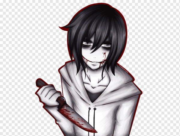 Раскраски аниме крипипаста Джефф