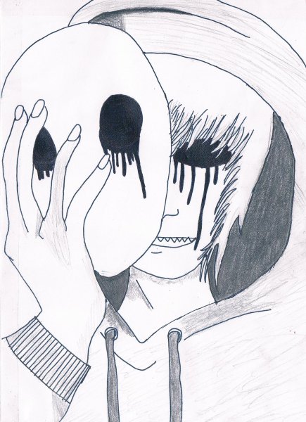 Раскраски крипипаста Джефф