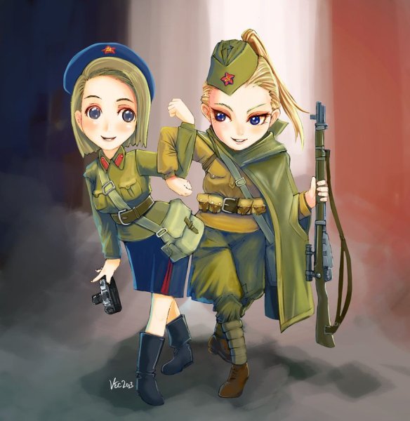 Мультяшные девушки в форме