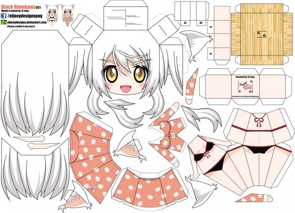 Papercraft аниме схемы