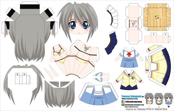 Papercraft аниме схемы