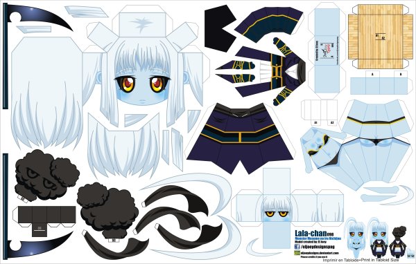 Паперкрафт дракон горничная Кобаяши