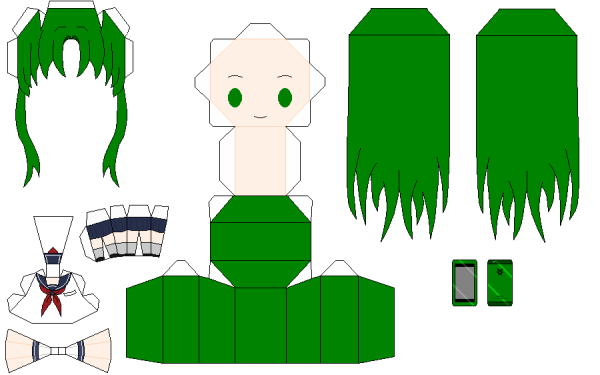 Papercraft anime рем и рам