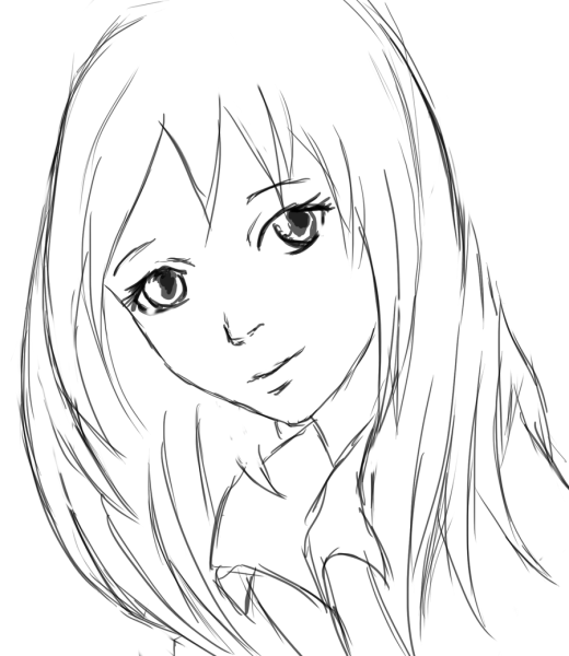 Раскраски в стиле аниме легкие