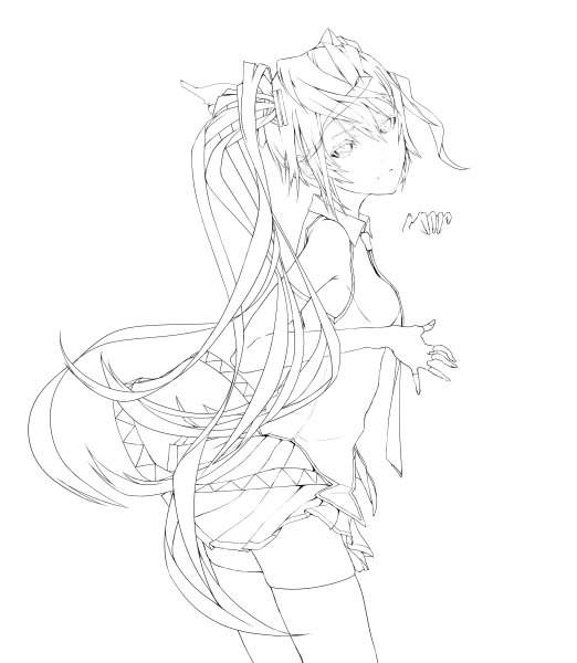 Раскраски аниме Мику