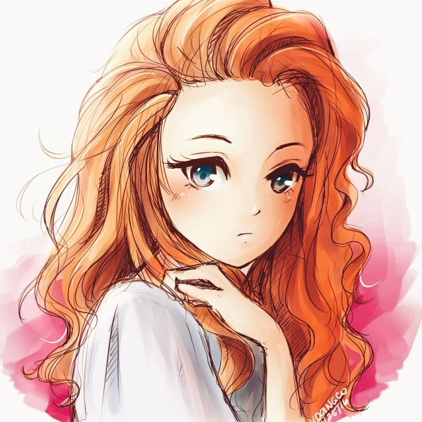 Рыжая девочка аниме