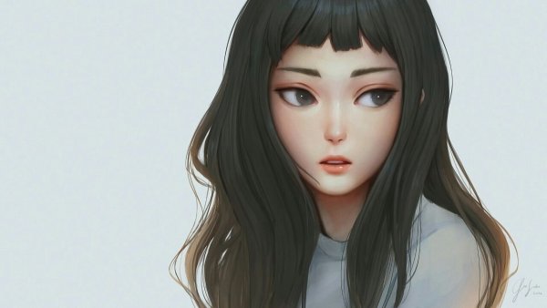 Аниме девушка с серыми глазами