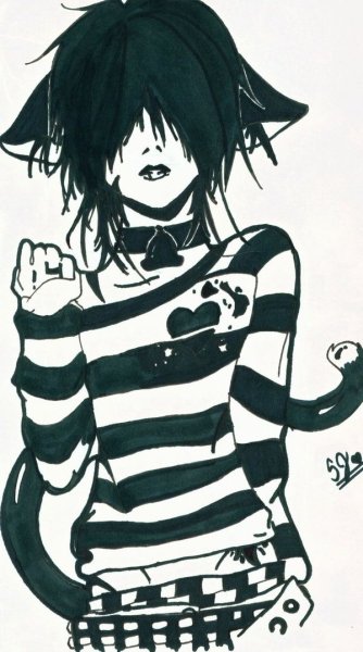 Эмо карандашом