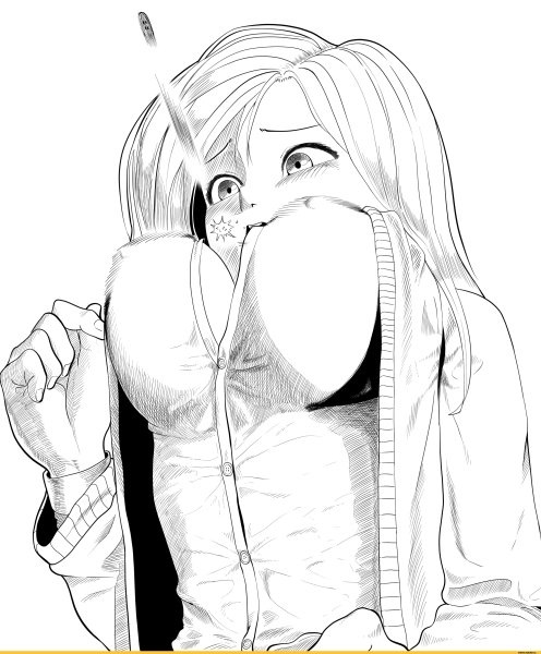 Черно белые рисунки хентай