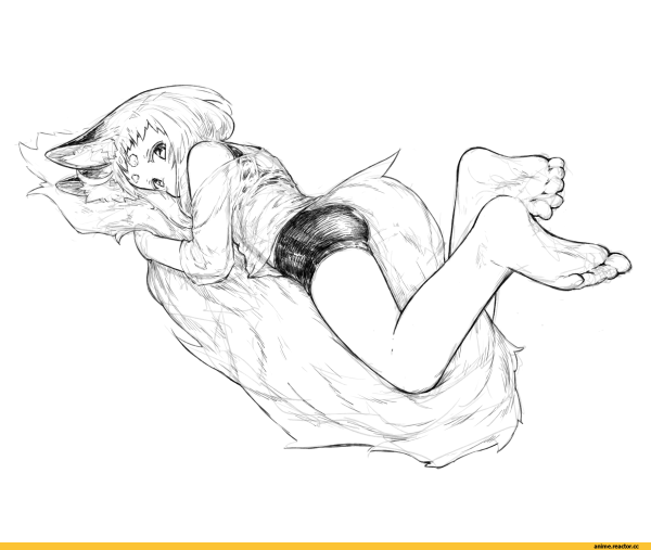 Аниме девочка лежит