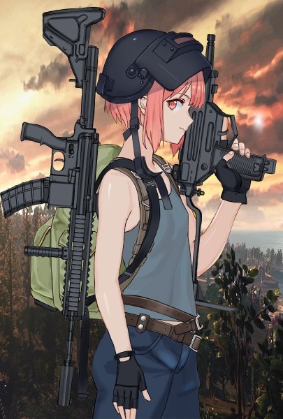 ПАБГ тян арт