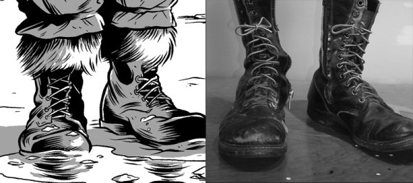 Ботинки с комиксами