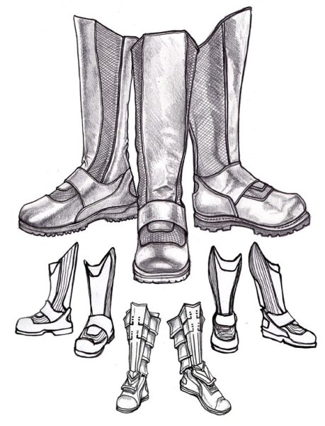 Раскраска высокие ботинки