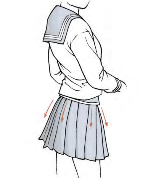 Аниме одежда боком