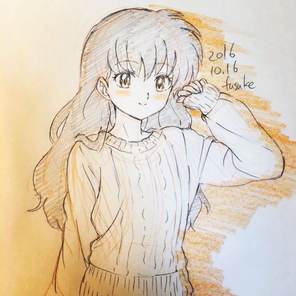 Нарисованный свитер аниме