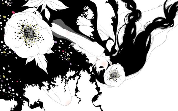 Грустные картинки аниме черно-белые