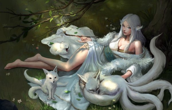 Жемчужная лиса Кицунэ