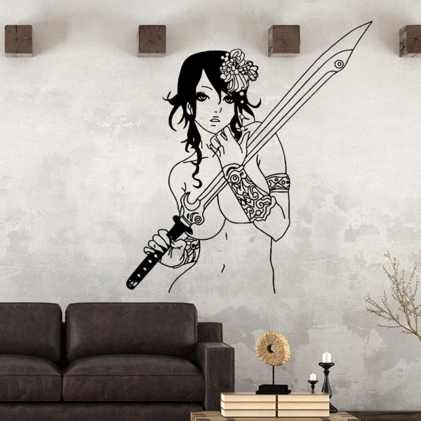 Девушка нарисованная на стене