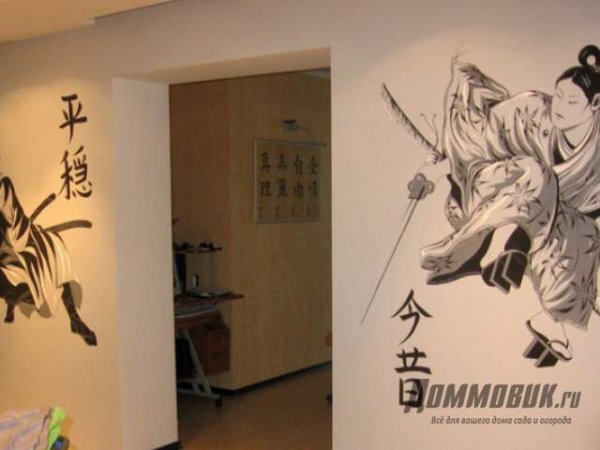 Японские рисунки на стенах