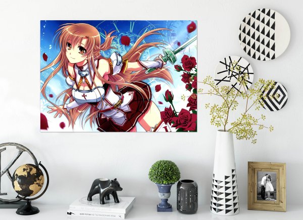 Граффити на стене аниме