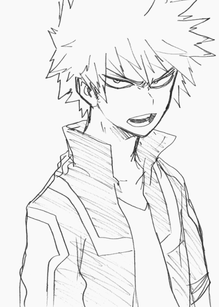 Кацуки Бакугоу набросок