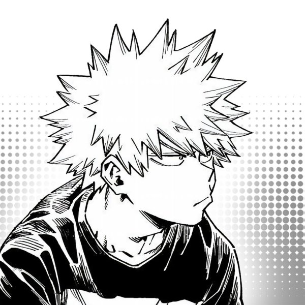 Кацуки Бакугоу черно белый