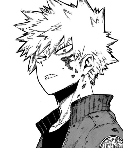 Кацуки Бакугоу черно белый