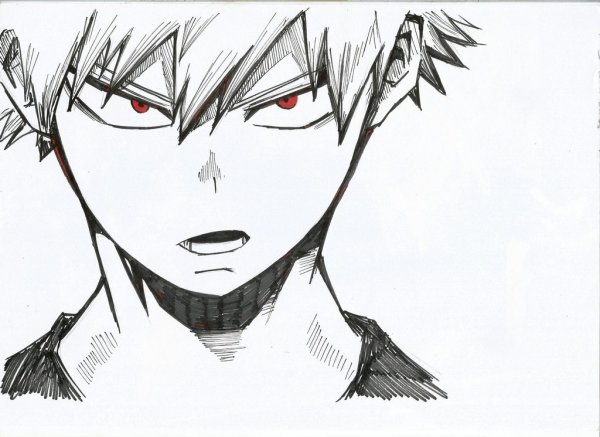 Рисовать Бакуго Кацуки