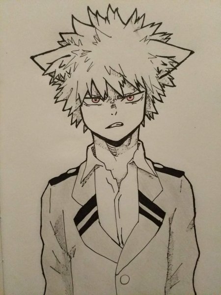 Бакуго Катсуки карандашом