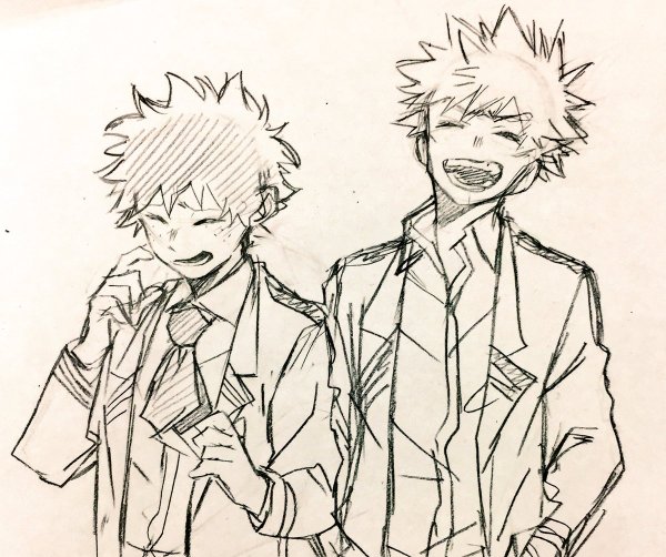 Чёрно белый Бакуго Кацуки