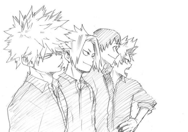 Бакуго и Киришима скетч
