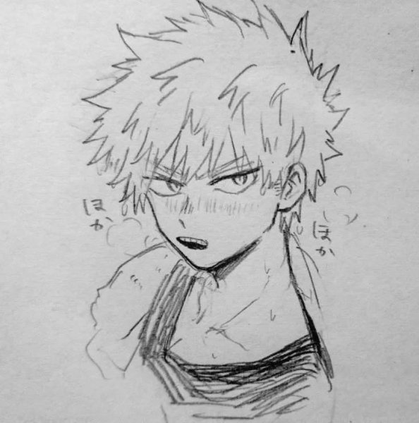 Скетчи Бакуго Катсуки