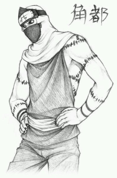 Какузу карандашом без маски