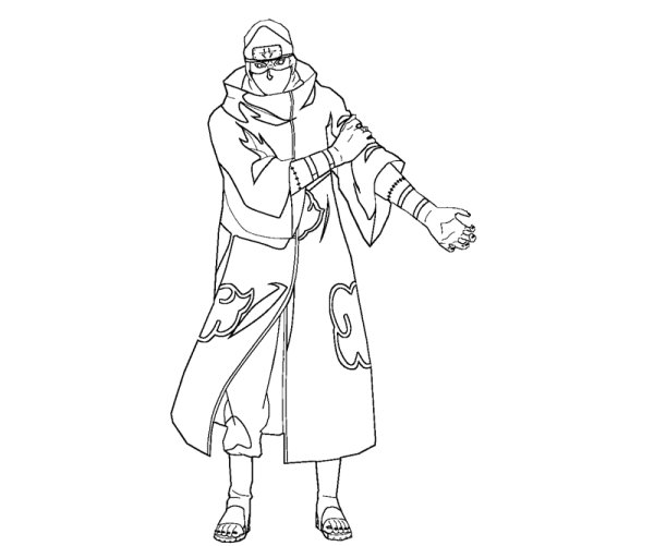 Раскраски Наруто Акацуки Какузу