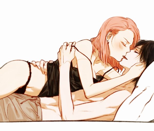 Аниме парочки в кровати