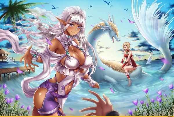 Аниме эльфийки с большой грудью