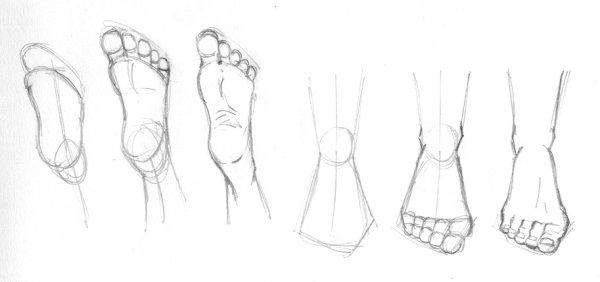 Ноги рисунок поэтапно