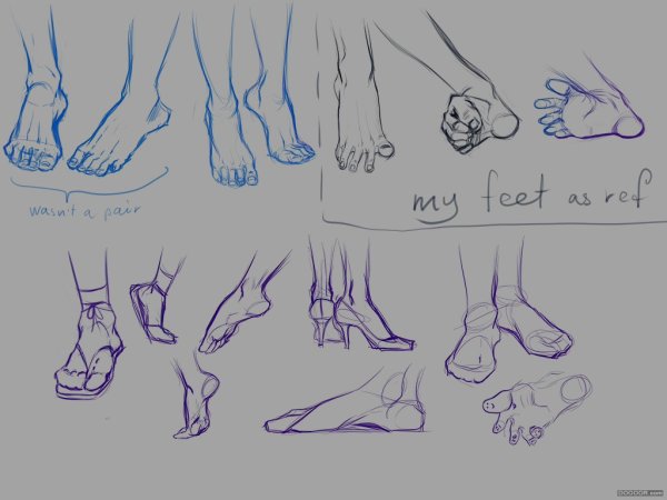 Туториалы по рисованию стопы