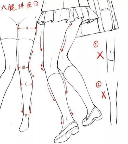 Ноги для рисования аниме