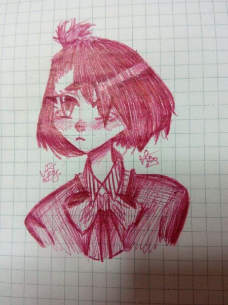 Аниме рисунки ручкой