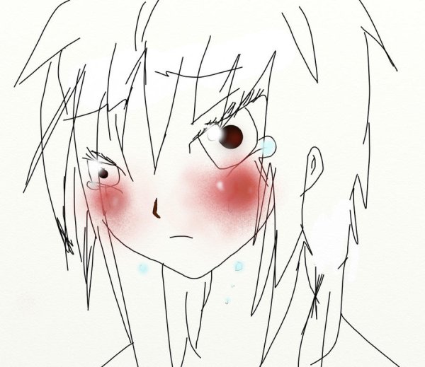 Аниме лицо плачет
