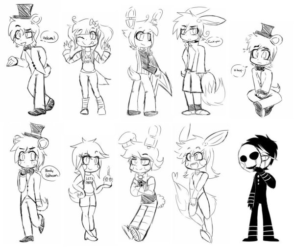 Стили для рисования АНИМАТРОНИКОВ