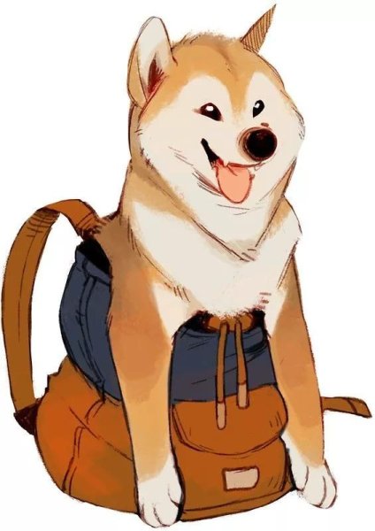 Собака Шиба ину арт