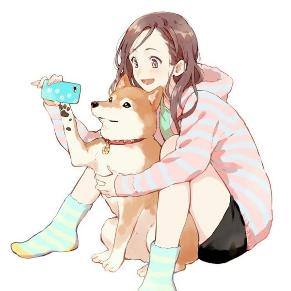 Девочка собака аниме