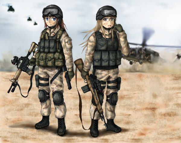 Аниме девушка ОМОН