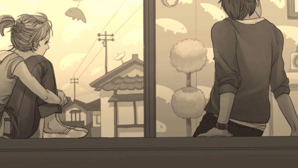 Парень и девушка расставание арт